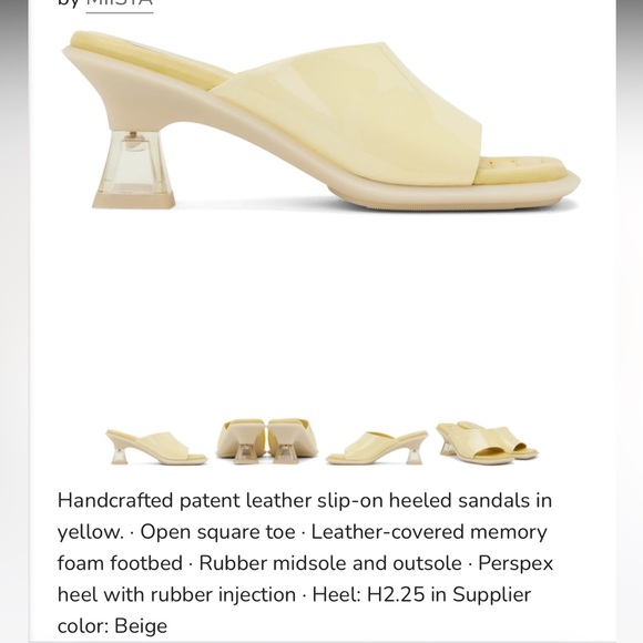 MIISTA beige/ yellow sandals - Picture 3 of 7
